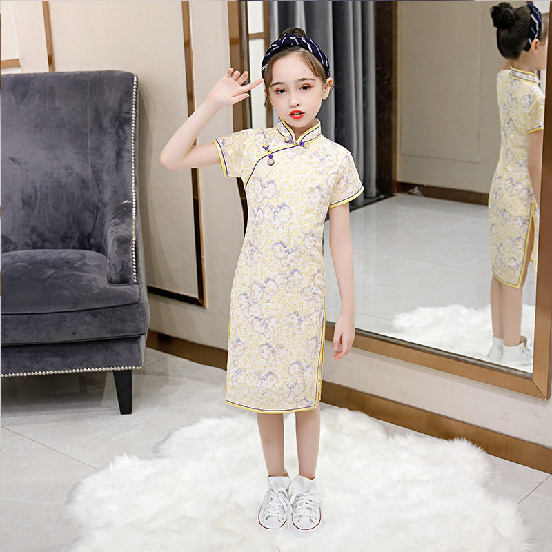 2026新款女童夏装旗袍连衣裙夏款洋气儿童改良旗袍小女孩气质旗袍图片