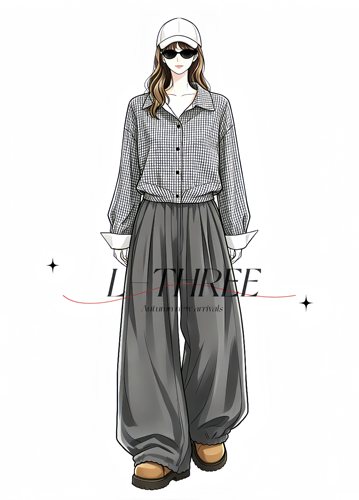 【秋新发布会】L-THREE『比例优化』买手店质感细格衬衫 L3523