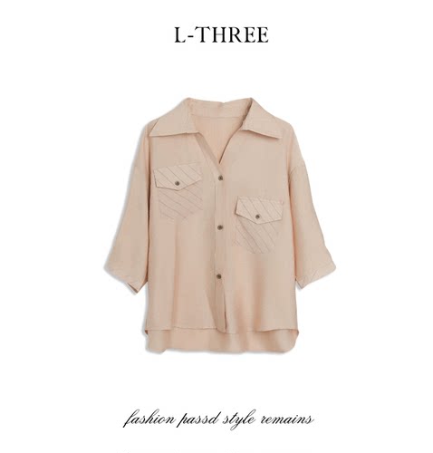 【溯源首发】L-THREE『错位袋衬衣』独特不对称口袋设计 L3312