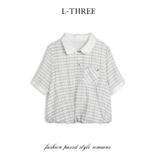 【溯源首发】L-THREE『花苞衬衫』小众格子衬衣