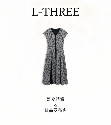 【甜馨直播间】L-THREE『插片格子裙』小众撞色细格连衣裙 L3501