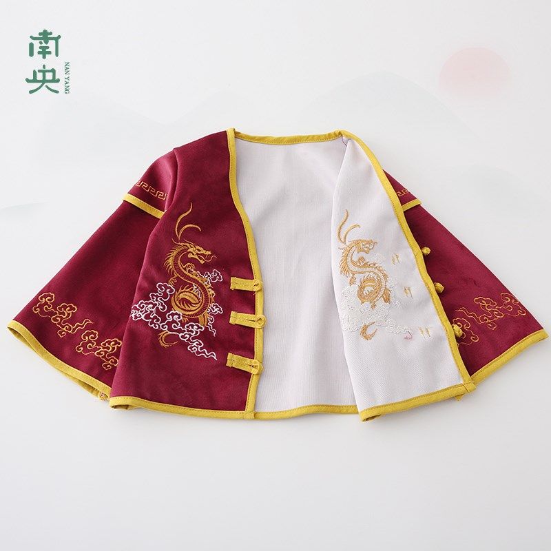男童唐装秋冬季儿童汉服中式宝宝周岁礼服龙年中国风小童古装套装