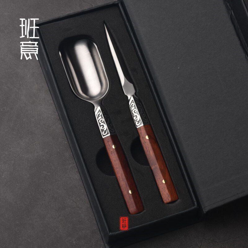 班意 不锈钢茶勺茶铲304茶刀套装六君子茶夹茶具茶道零配件包邮