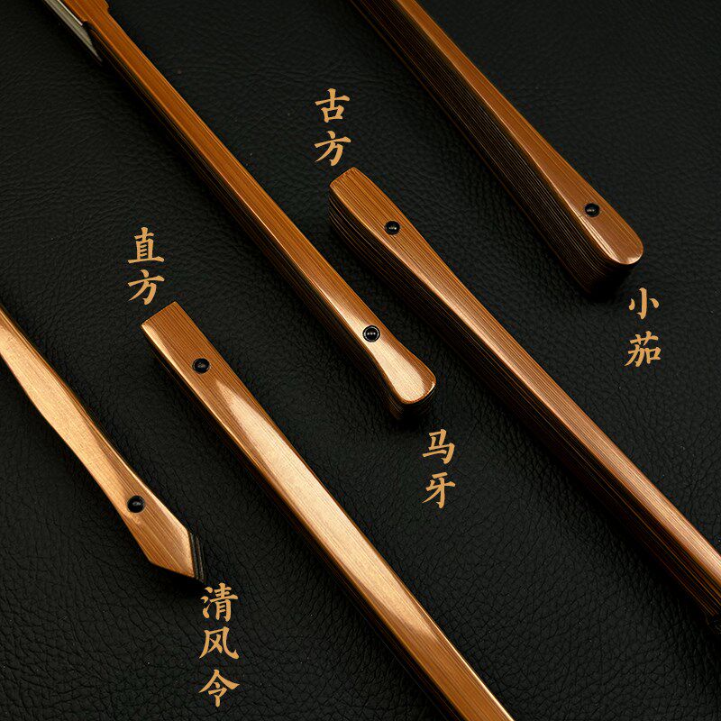 95寸16方郭炜文玩折扇乌木芯三合青高级玉竹扇子手工扇骨复古