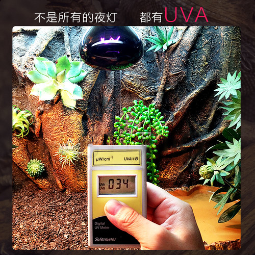 包邮 爬虫宠箱UVA夜灯 宠物夜间保温加热月光灯陆龟蜥蜴 终生质保