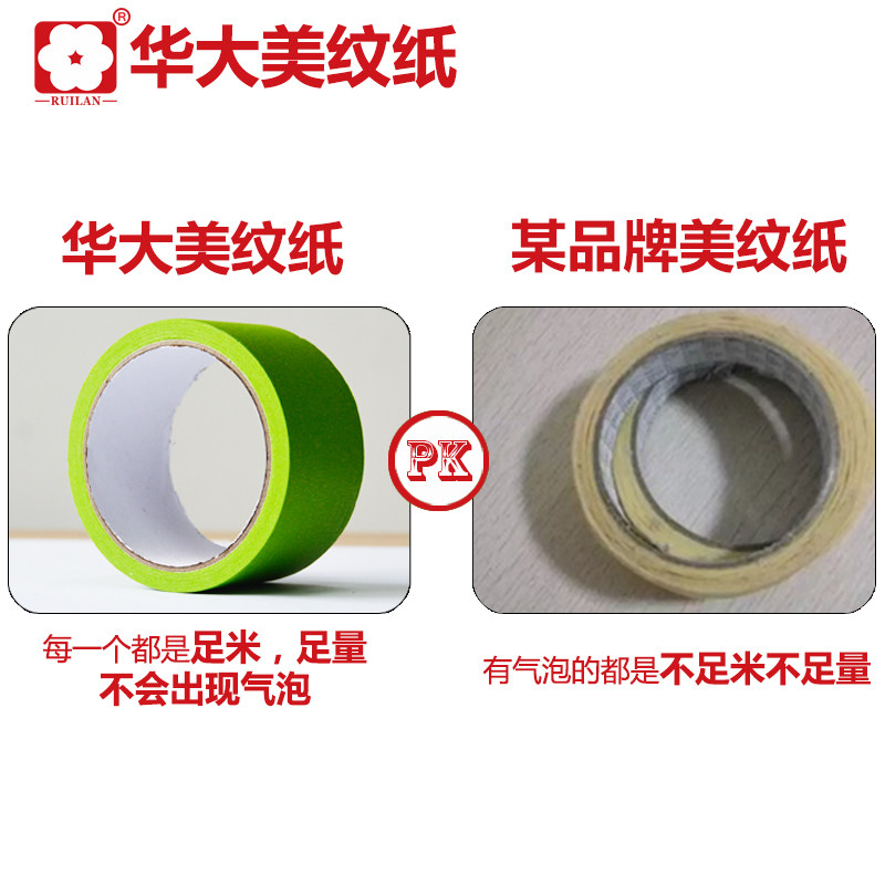 绿色美纹纸胶带彩色胶纸美缝纸可写字装饰画画纸胶布美术分隔墙纸