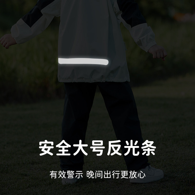 儿童雨衣套装男童女童中小学生上学专用两件式全身防水雨披带书包