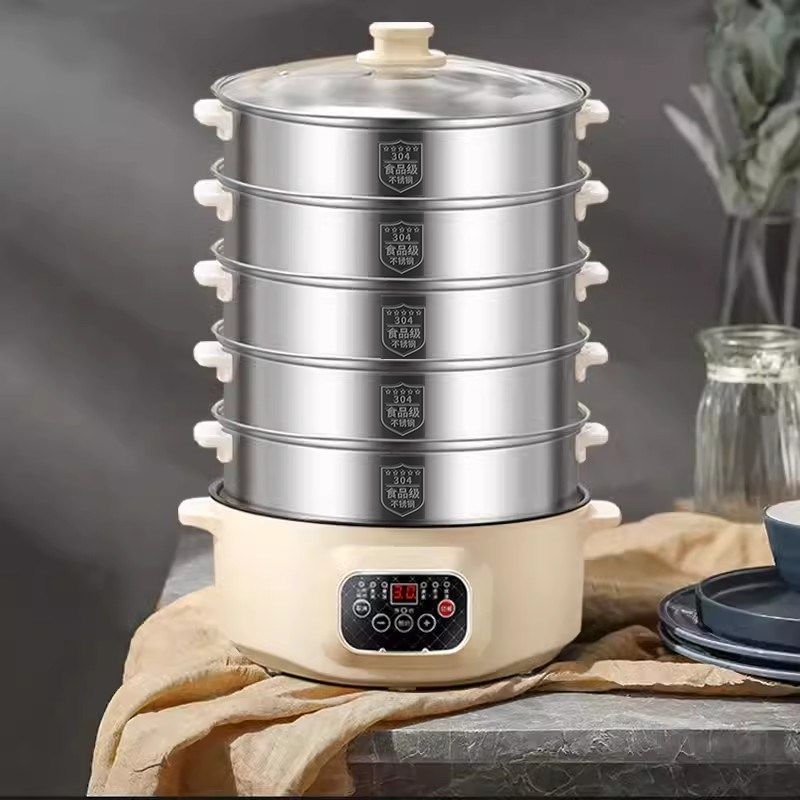 饭菜保温锅箱热饭神器家用不锈钢菜盒多层电加热蒸煮一体电热饭盒