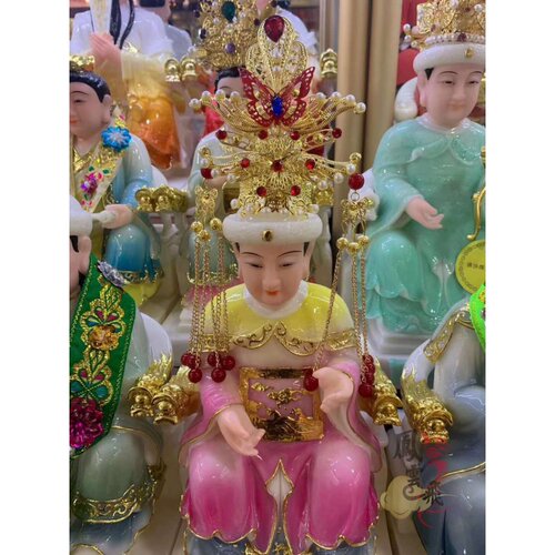 凤冠霞帔头饰娘娘凤冠神帽观音帽子神明佛像娘娘帽神像帽冠三凤冠