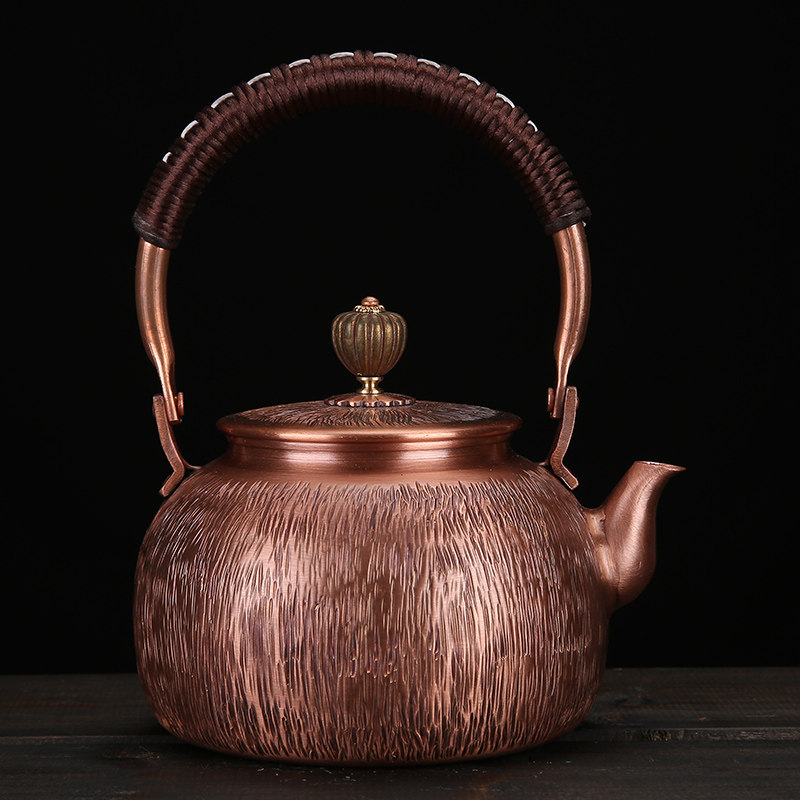 0.5L小号纯铜茶壶迷你中号紫铜壶烧水壶煮茶铜壶小容量复古纯手工