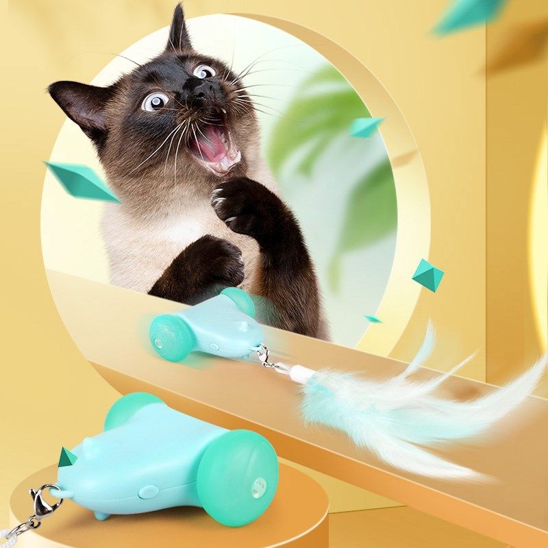 猫玩具自嗨解闷电动飞车羽毛铃铛智能自动逗猫棒宠物猫咪用品大全
