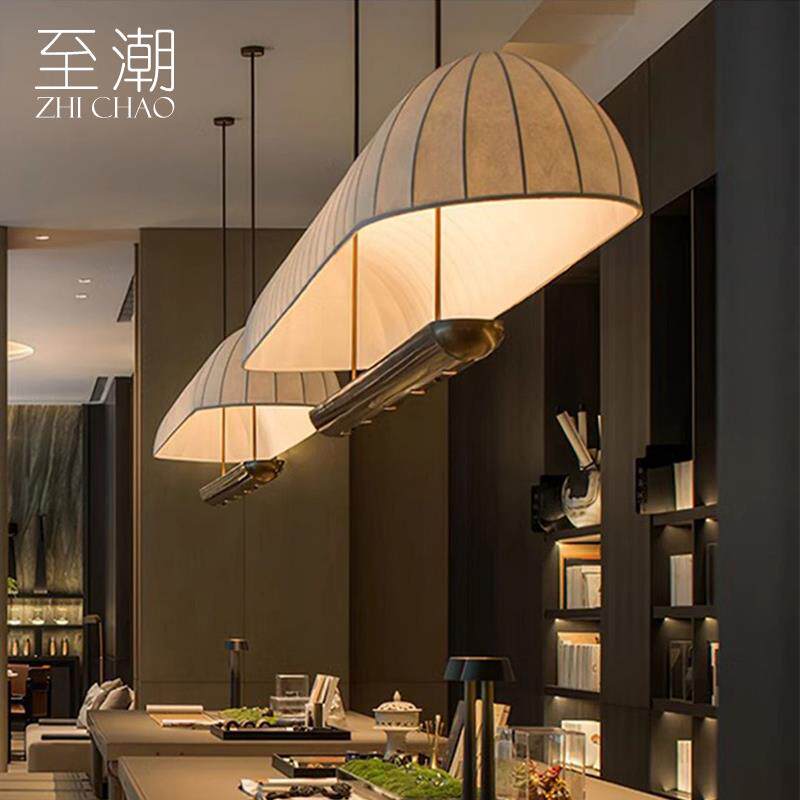 咖啡厅吊灯服装店饭店酒吧清吧2023新款创意个性长条餐厅吧台灯具