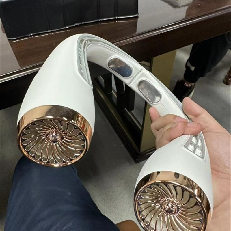 挂颈风扇USB充电迷你可携式随身小型挂颈子上
