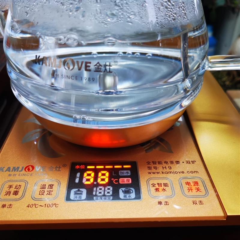 金灶H9全自动底部上水壶玻璃电热水壶恒温烧水壶电水壶加水电茶炉