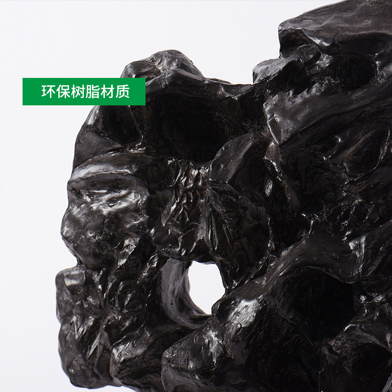 抽象新中式石头太湖石雕塑摆件艺术酒店售楼处客厅玄关软装饰品