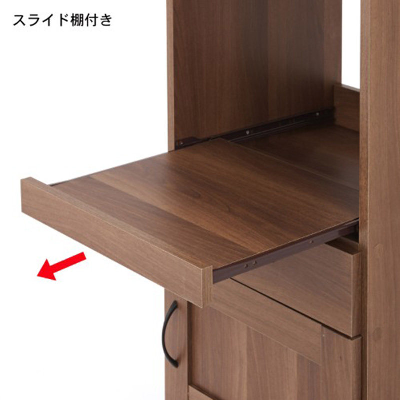 微波炉烤箱置物柜实木收纳日式落地餐厅柜带轮可移动厨房餐边柜