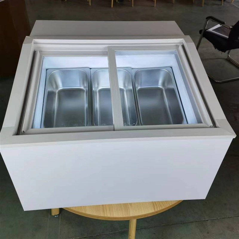 放吧台式冰淇淋展示柜商用自助餐嵌入式挖球硬冰激凌柜冷冻柜小型