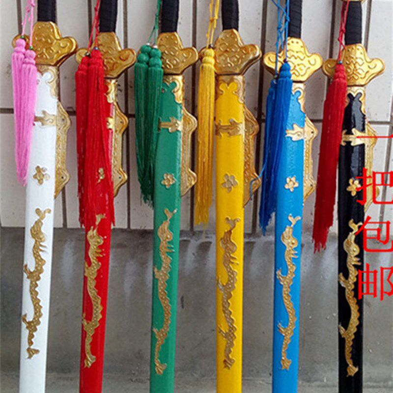 戏剧戏曲京剧小品 武生用品 道具兵器武术用品木质宝剑单剑女双剑