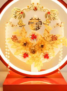创意结婚台灯陪嫁灯用品婚房床头红色一对喜庆新婚送新人婚庆礼物
