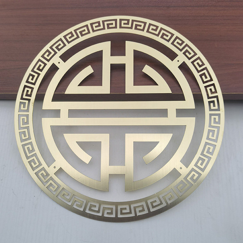 仿古大木门包角纯铜镂空装饰背景墙面客厅挂件中式家具黄铜贴壁画