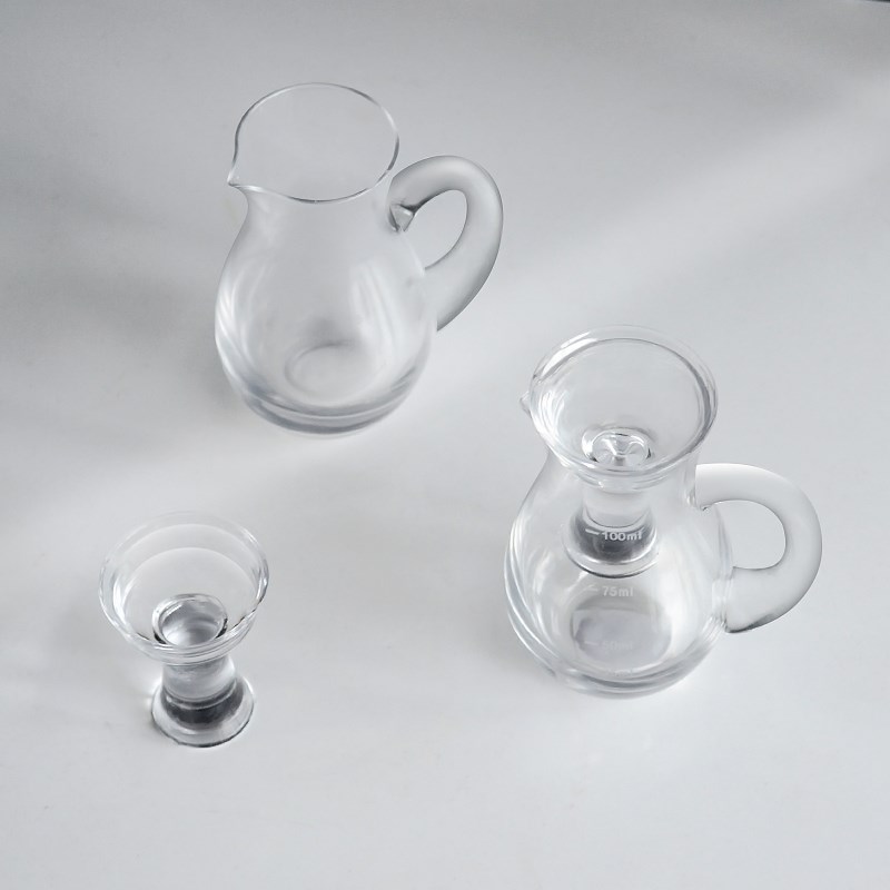 中式简约白酒杯套装家用手工制作水晶玻璃分酒器套装创意一口杯子
