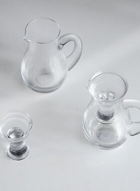 中式简约白酒杯套装家用手工制作水晶玻璃分酒器套装创意一口杯子