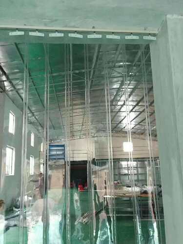 透明pvc塑料门帘移动滑动连体空调帘折叠挡风隔热冷气帘推拉帘