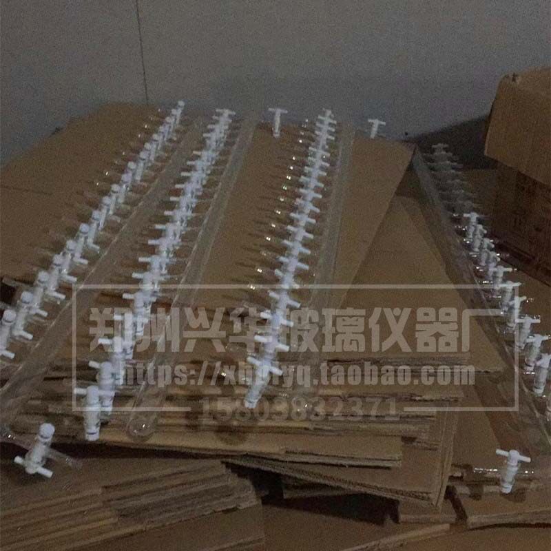 实验室多肽固相合成用单排四氟5孔分配器 可客制节门数量的真空分