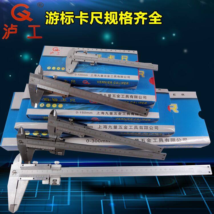 上海泸工 游标卡尺0-100 150 200 300 500 600 1000MM