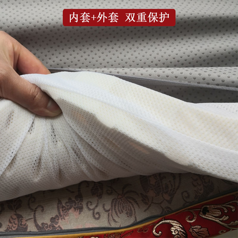 中式防滑沙发坐垫红实木乳胶三人座适用 可订制尺寸四季通用