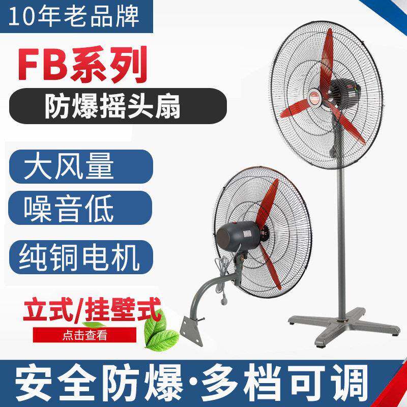 防爆摇头扇BTSFB-500落地式600壁挂式750防爆风扇220V牛角扇380V