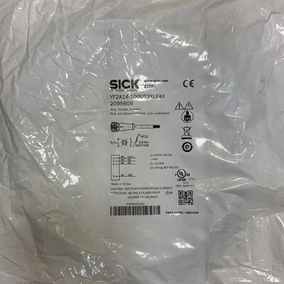 SICK西克接插件连接线YF2A14-100UB3XLEAX原装全新正品M12直10M
