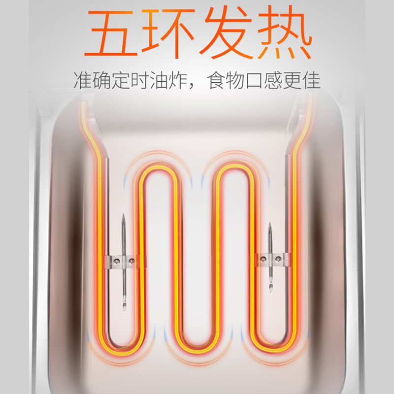 乐创电炸炉商用不锈钢单双缸大容量炸鸡设备全套锅炸串薯条油条机