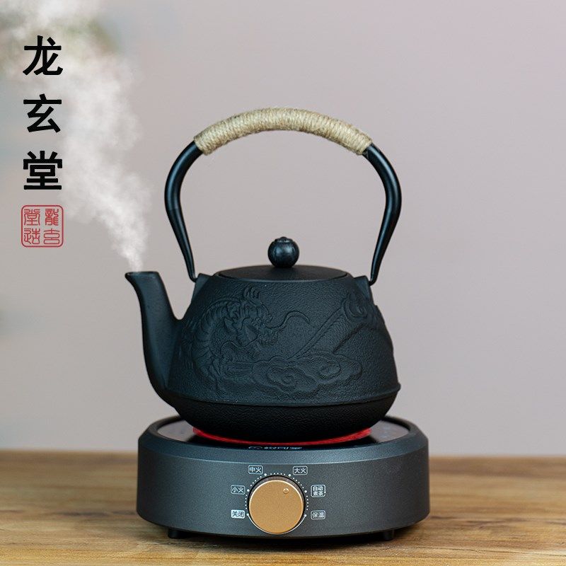 铸铁壶围炉煮茶电陶炉煮茶器复古铁壶煮茶壶泡茶家用静音烧茶炉