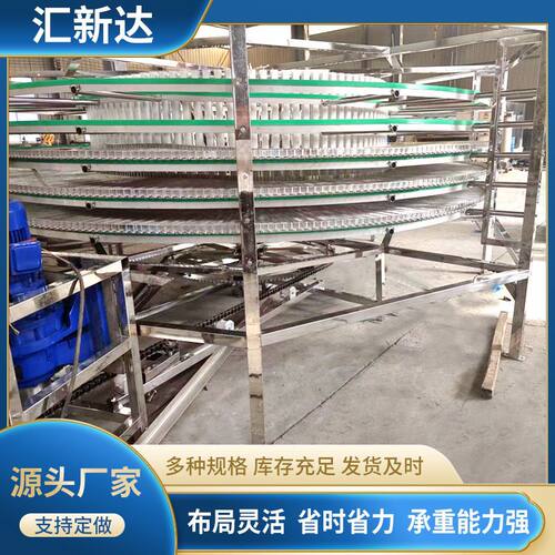 厂家输送转弯食品输送机速冻食品回盘线散热冷却塔多层螺旋输送机