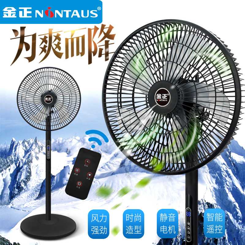 金正遥控智能定时大风力落地扇节能空气循环台立式电风扇省电