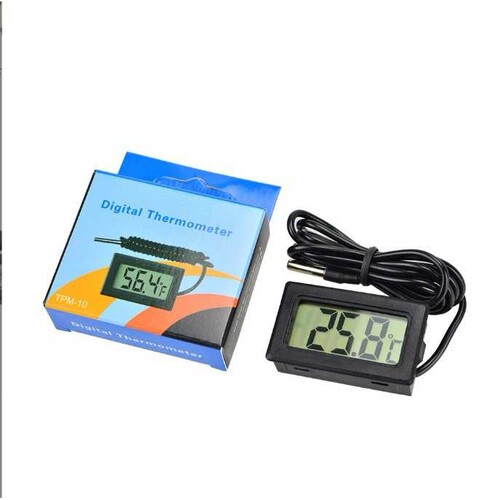 TPM-10鱼缸温度计嵌入式水族电子数显温度计数字冰箱温度表防水