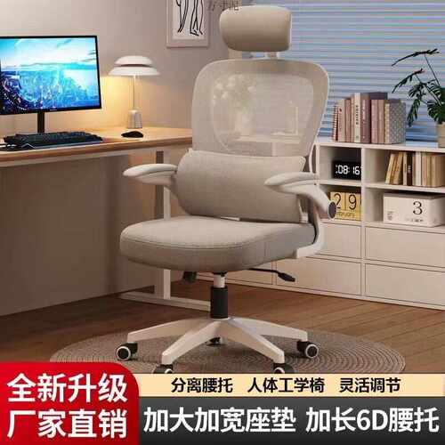 电脑椅家用卧室人体工学椅舒适办公椅学习椅护腰升降旋转电竞椅子