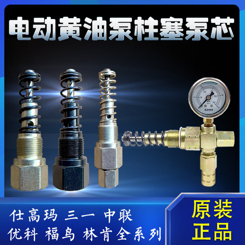 三一/仕高玛/林琳肯/SKF电动油脂泵黄油泵润滑泵柱塞副泵芯压力表
