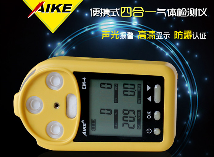 澳洲新仪器 进口传感器 EM-4四合一气体检测仪有毒气体检测仪