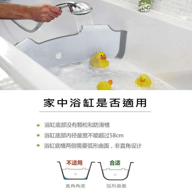 浴缸隔断挡水板浴缸浴缸洗澡浴盆隔水省分离水坝宝宝板板水婴儿
