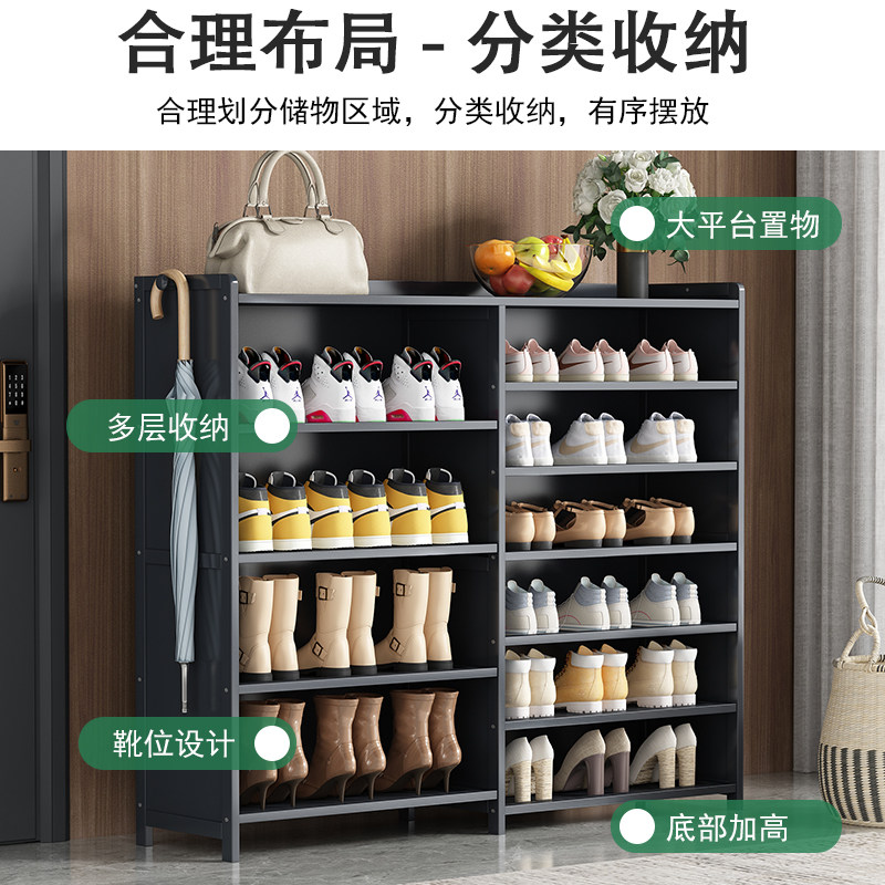 大容量网红楠竹简易家用鞋架宿舍门口经济型防尘多层鞋柜子储物架