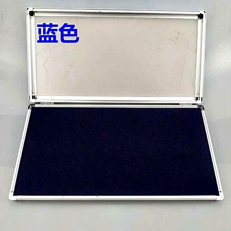 长条形快干印台布面加油大章专用朱砂印泥铝合金封边长30宽15厘米