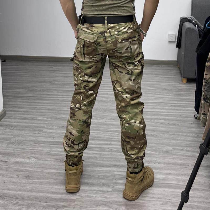 春夏户外迷彩修身小九JGY分登裤战术收脚束脚工装休闲防男水脚耐