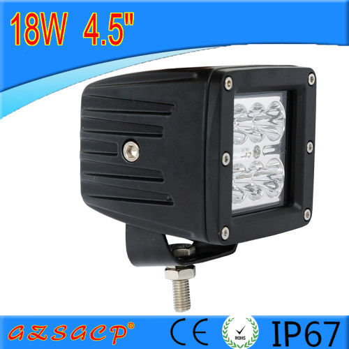 4寸18W方形黄光12V24v汽车LED工程检修灯工作灯牧马人越野车顶灯