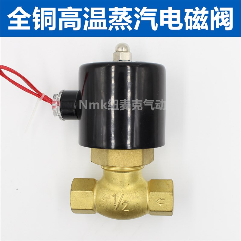 蒸汽电磁阀耐高温2L/US-15/20/25铜线圈4分6分1寸DN15 DN25 220V