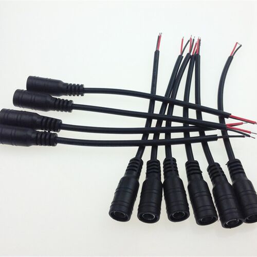 12V低压24V灯带DC电源变压器USB连接头连接线器5.5 2.1公头母头线