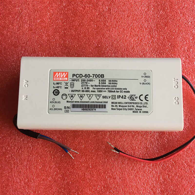 PCD-60-700B 60W 50~86V输出700mA防水PFC可控硅调光LED恒流电源