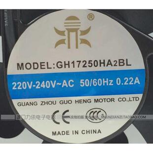 国衡鼎牌轴流风机GH17250HA2BL（GH17250A2BL）双滚珠轴承