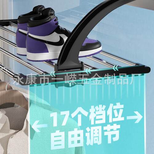 阳台盗晒鞋架防网晾晒架晾护栏窗外栏杆挂伸缩暖架气LWI片衣架可